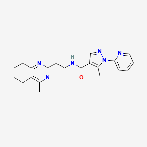 5-methyl-N-[2-(4-methyl-5,6,7,8-tetrahydroquinazolin-2-yl)ethyl]-1-pyridin-2-yl-1H-pyrazole-4-carboxamide