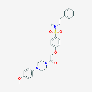molecular formula C27H31N3O5S B425999 4-{2-[4-(4-methoxyphenyl)-1-piperazinyl]-2-oxoethoxy}-N-(2-phenylethyl)benzenesulfonamide 