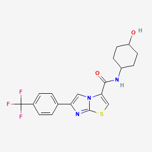 molecular formula C19H18F3N3O2S B4259994 N-(trans-4-hydroxycyclohexyl)-6-[4-(trifluoromethyl)phenyl]imidazo[2,1-b][1,3]thiazole-3-carboxamide 