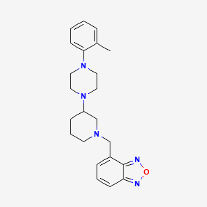 4-({3-[4-(2-methylphenyl)-1-piperazinyl]-1-piperidinyl}methyl)-2,1,3-benzoxadiazole