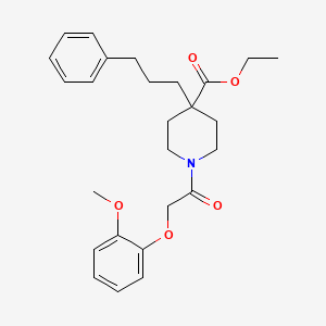 ethyl 1-[(2-methoxyphenoxy)acetyl]-4-(3-phenylpropyl)-4-piperidinecarboxylate