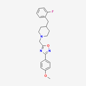 4-(2-fluorobenzyl)-1-{[3-(4-methoxyphenyl)-1,2,4-oxadiazol-5-yl]methyl}piperidine