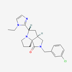 (3aS*,5S*,9aS*)-2-(3-chlorobenzyl)-5-(1-ethyl-1H-imidazol-2-yl)hexahydro-7H-pyrrolo[3,4-g]pyrrolizin-1(2H)-one