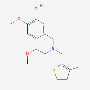 molecular formula C17H23NO3S B4260104 2-methoxy-5-({(2-methoxyethyl)[(3-methyl-2-thienyl)methyl]amino}methyl)phenol 