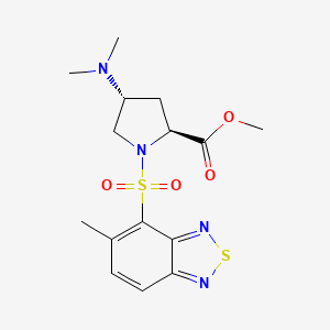 molecular formula C15H20N4O4S2 B4260123 methyl (2S,4R)-4-(dimethylamino)-1-[(5-methyl-2,1,3-benzothiadiazol-4-yl)sulfonyl]pyrrolidine-2-carboxylate 