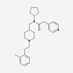 molecular formula C27H37N3O B4260138 N-cyclopentyl-N-({1-[2-(2-methylphenyl)ethyl]-4-piperidinyl}methyl)-2-(4-pyridinyl)acetamide 