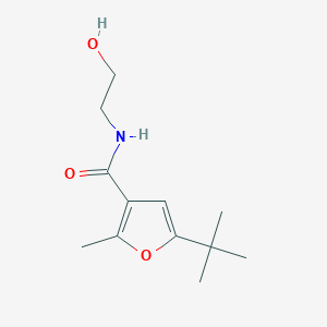 molecular formula C12H19NO3 B426017 5-tert-butyl-N-(2-hydroxyethyl)-2-methyl-3-furamide 