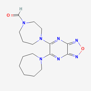 molecular formula C16H23N7O2 B4260189 4-[6-(1-azepanyl)[1,2,5]oxadiazolo[3,4-b]pyrazin-5-yl]-1,4-diazepane-1-carbaldehyde 