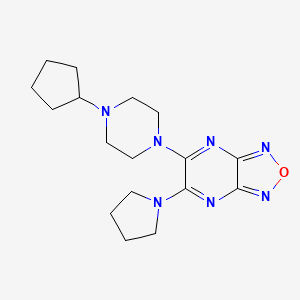molecular formula C17H25N7O B4260199 5-(4-cyclopentyl-1-piperazinyl)-6-(1-pyrrolidinyl)[1,2,5]oxadiazolo[3,4-b]pyrazine 