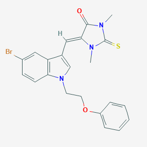 5-{[5-bromo-1-(2-phenoxyethyl)-1H-indol-3-yl]methylene}-1,3-dimethyl-2-thioxo-4-imidazolidinone