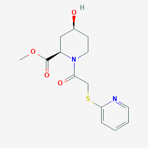 methyl (2R*,4S*)-4-hydroxy-1-[(pyridin-2-ylthio)acetyl]piperidine-2-carboxylate