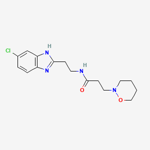 N-[2-(5-chloro-1H-benzimidazol-2-yl)ethyl]-3-(1,2-oxazinan-2-yl)propanamide