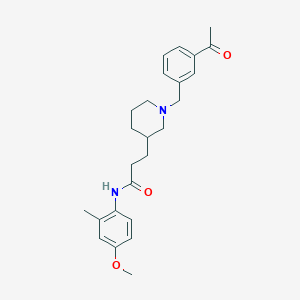 3-[1-(3-acetylbenzyl)-3-piperidinyl]-N-(4-methoxy-2-methylphenyl)propanamide