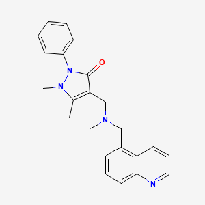 molecular formula C23H24N4O B4260245 1,5-dimethyl-4-{[methyl(quinolin-5-ylmethyl)amino]methyl}-2-phenyl-1,2-dihydro-3H-pyrazol-3-one 