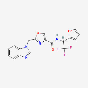 2-(1H-benzimidazol-1-ylmethyl)-N-[2,2,2-trifluoro-1-(2-furyl)ethyl]-1,3-oxazole-4-carboxamide