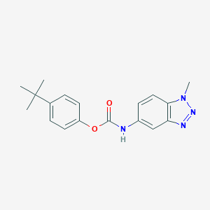 molecular formula C18H20N4O2 B426028 (4-tert-butylphenyl) N-(1-methylbenzotriazol-5-yl)carbamate 