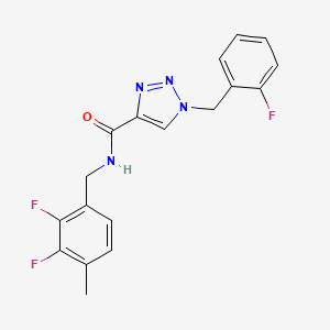 molecular formula C18H15F3N4O B4260281 N-(2,3-difluoro-4-methylbenzyl)-1-(2-fluorobenzyl)-1H-1,2,3-triazole-4-carboxamide 