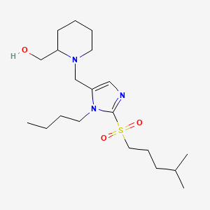 [1-({1-butyl-2-[(4-methylpentyl)sulfonyl]-1H-imidazol-5-yl}methyl)-2-piperidinyl]methanol