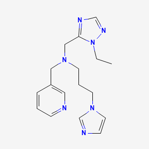 N-[(1-ethyl-1H-1,2,4-triazol-5-yl)methyl]-3-(1H-imidazol-1-yl)-N-(pyridin-3-ylmethyl)propan-1-amine