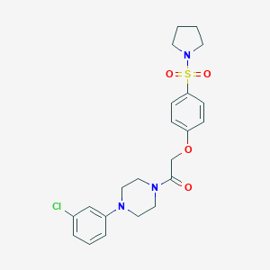1-[4-(3-Chlorophenyl)piperazin-1-yl]-2-[4-(pyrrolidin-1-ylsulfonyl)phenoxy]ethanone