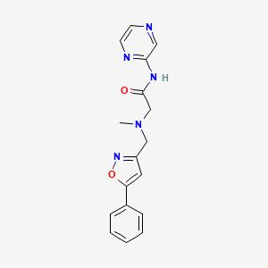 2-{methyl[(5-phenylisoxazol-3-yl)methyl]amino}-N-pyrazin-2-ylacetamide