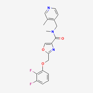 molecular formula C19H17F2N3O3 B4260350 2-[(2,3-difluorophenoxy)methyl]-N-methyl-N-[(3-methyl-4-pyridinyl)methyl]-1,3-oxazole-4-carboxamide 