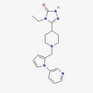 4-ethyl-5-{1-[(1-pyridin-3-yl-1H-pyrrol-2-yl)methyl]piperidin-4-yl}-2,4-dihydro-3H-1,2,4-triazol-3-one