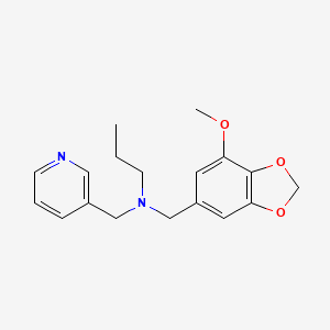 N-[(7-methoxy-1,3-benzodioxol-5-yl)methyl]-N-(pyridin-3-ylmethyl)propan-1-amine