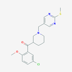 (5-chloro-2-methoxyphenyl)(1-{[2-(methylthio)-5-pyrimidinyl]methyl}-3-piperidinyl)methanone