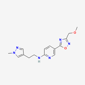 5-[3-(methoxymethyl)-1,2,4-oxadiazol-5-yl]-N-[2-(1-methyl-1H-pyrazol-4-yl)ethyl]-2-pyridinamine