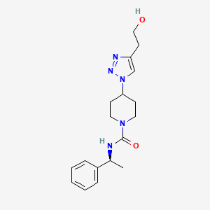 4-[4-(2-hydroxyethyl)-1H-1,2,3-triazol-1-yl]-N-[(1S)-1-phenylethyl]piperidine-1-carboxamide