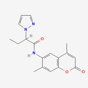 N-(4,7-dimethyl-2-oxo-2H-chromen-6-yl)-2-(1H-pyrazol-1-yl)butanamide