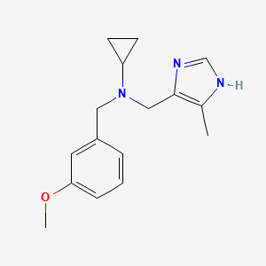 N-(3-methoxybenzyl)-N-[(4-methyl-1H-imidazol-5-yl)methyl]cyclopropanamine