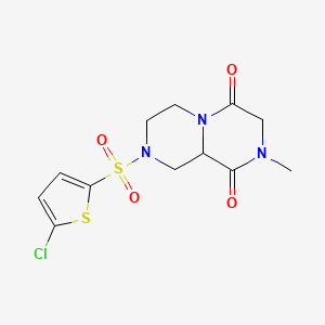 8-[(5-chloro-2-thienyl)sulfonyl]-2-methyltetrahydro-2H-pyrazino[1,2-a]pyrazine-1,4(3H,6H)-dione