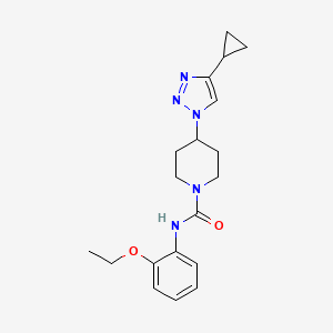 molecular formula C19H25N5O2 B4260428 4-(4-cyclopropyl-1H-1,2,3-triazol-1-yl)-N-(2-ethoxyphenyl)piperidine-1-carboxamide 