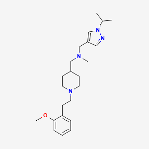 molecular formula C23H36N4O B4260432 1-(1-isopropyl-1H-pyrazol-4-yl)-N-({1-[2-(2-methoxyphenyl)ethyl]-4-piperidinyl}methyl)-N-methylmethanamine 