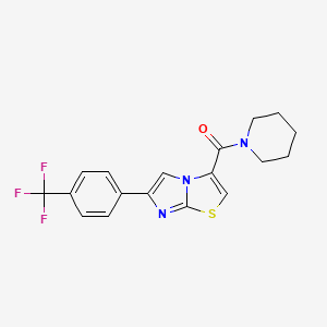 3-(1-piperidinylcarbonyl)-6-[4-(trifluoromethyl)phenyl]imidazo[2,1-b][1,3]thiazole