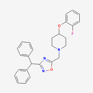 1-{[3-(diphenylmethyl)-1,2,4-oxadiazol-5-yl]methyl}-4-(2-fluorophenoxy)piperidine