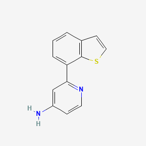 molecular formula C13H10N2S B4260475 2-(1-benzothien-7-yl)pyridin-4-amine 