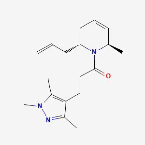 (2R*,6R*)-2-allyl-6-methyl-1-[3-(1,3,5-trimethyl-1H-pyrazol-4-yl)propanoyl]-1,2,3,6-tetrahydropyridine