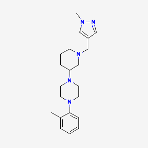 1-(2-methylphenyl)-4-{1-[(1-methyl-1H-pyrazol-4-yl)methyl]-3-piperidinyl}piperazine