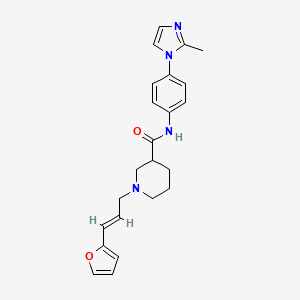 1-[(2E)-3-(2-furyl)-2-propen-1-yl]-N-[4-(2-methyl-1H-imidazol-1-yl)phenyl]-3-piperidinecarboxamide