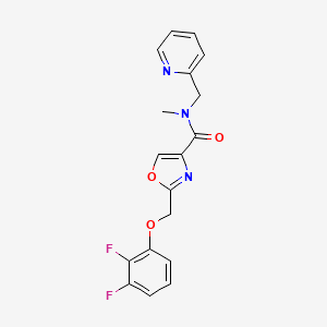 2-[(2,3-difluorophenoxy)methyl]-N-methyl-N-(2-pyridinylmethyl)-1,3-oxazole-4-carboxamide