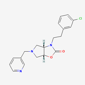 (3aS*,6aR*)-3-[2-(3-chlorophenyl)ethyl]-5-(3-pyridinylmethyl)hexahydro-2H-pyrrolo[3,4-d][1,3]oxazol-2-one