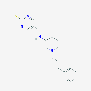 molecular formula C20H28N4S B4260510 N-{[2-(methylthio)-5-pyrimidinyl]methyl}-1-(3-phenylpropyl)-3-piperidinamine 