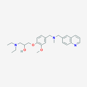 molecular formula C26H35N3O3 B4260511 1-(diethylamino)-3-(2-methoxy-4-{[methyl(6-quinolinylmethyl)amino]methyl}phenoxy)-2-propanol 