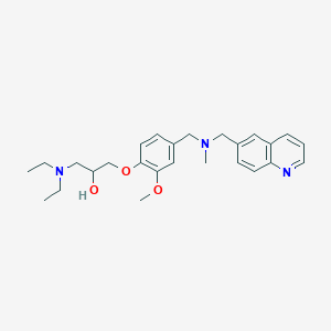 1-(diethylamino)-3-(2-methoxy-4-{[methyl(6-quinolinylmethyl)amino]methyl}phenoxy)-2-propanol