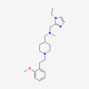 1-(1-ethyl-1H-imidazol-2-yl)-N-({1-[2-(2-methoxyphenyl)ethyl]-4-piperidinyl}methyl)-N-methylmethanamine