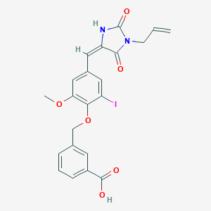 molecular formula C22H19IN2O6 B426052 3-({4-[(1-Allyl-2,5-dioxo-4-imidazolidinylidene)methyl]-2-iodo-6-methoxyphenoxy}methyl)benzoic acid 