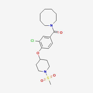 molecular formula C20H29ClN2O4S B4260520 1-(3-chloro-4-{[1-(methylsulfonyl)-4-piperidinyl]oxy}benzoyl)azocane 